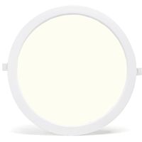 LED Paneel - Downlight - Aigi - Natuurlijk Wit 4000K - 24W - Ø30 - Inbouw - Rond - Wit - Flikkervrij