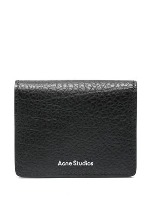 Acne Studios portefeuille pliant en cuir - Noir