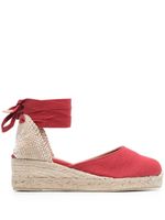 Castañer espadrilles Carina 70 mm en toile - Rouge