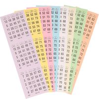 8x blok Bingo kaarten 1-75 nummers