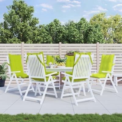 VidaXL Stoelkussens 6 st hoge rug oxford stof heldergroen