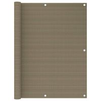 VidaXL Balkonscherm 120x500 cm hdpe taupe