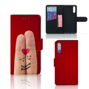 Huawei P20 Wallet Case met Pasjes Liefde - Origineel Romantisch Cadeau