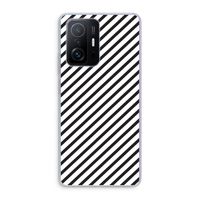 Strepen zwart-wit: Xiaomi 11T Transparant Hoesje
