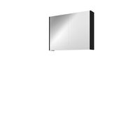 Proline Spiegelkast Xcellent met dubbel gespiegelde deuren, 2 deuren 80x14x60cm Mat zwart 1808856