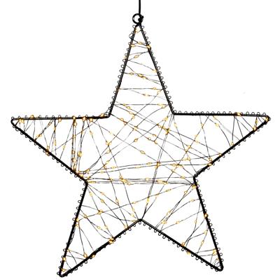 Verlichte ster - 160 led lampjes - warm wit - D36 cm - verlichte figuren - kerstverlichting