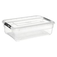 5Five opberg kist met deksel - Box - 26 liter - 58 x 39 x 18 cm - kunststof - transparant 5Five opberg kist met deksel - Box - 26 liter - 58 x 39 x 18 cm - kunststof - transparant