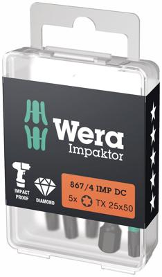 Wera 867/4 Impaktor DC TORX® Bit TX25 x 50mm VE=5 - 05057665001