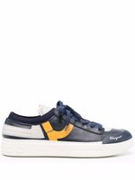 Ferragamo baskets lacées à logo imprimé - Bleu