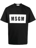 MSGM t-shirt à logo imprimé - Noir