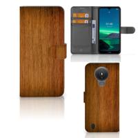 Nokia 1.4 | Book Style Case | Donker Hout