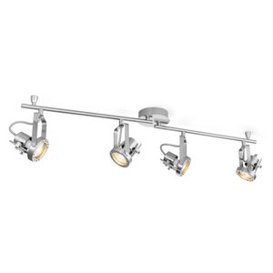 Light depot - LED opbouwspot Robo 4 lichts balk - 81 cm - mat staal - Outlet