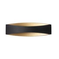 Highlight Strakke wandlampMedusa 25cm zwart en goud - W3650.38