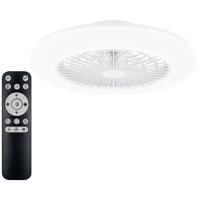 Philips LED Amigo Plafondventilator 25 W, 60 W (Ø x h) 590 mm x 137 mm Wit Met lamparmatuur, Dimbaar