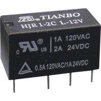 Tianbo Electronics HJR1-2C-L-24VDC Printrelais 24 V/DC 2 A 2x wisselcontact 1 stuk(s) - thumbnail