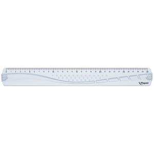 Liniaal Maped Geometric 30 cm transparant