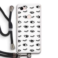 Eye pattern #2: Pixel 3 Transparant Hoesje met koord