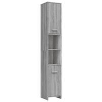 The Living Store Badkaast - Badkameropbergers - 30x30x183.5 cm - Kleur- Grijs Sonoma Eiken