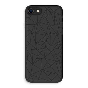 Geometrische lijnen zwart: iPhone SE 2020 Biologisch afbreekbaar hoesje