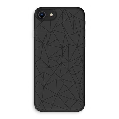 Geometrische lijnen zwart: iPhone SE 2020 Biologisch afbreekbaar hoesje