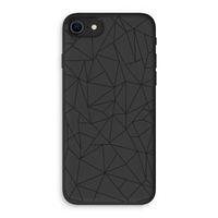 Geometrische lijnen zwart: iPhone SE 2020 Biologisch afbreekbaar hoesje