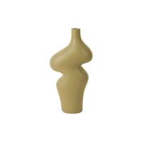 present time - Vase Organic Curves large polyresin latte brown