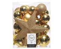 Kerstboomversiering Mix 33 st. - Licht Goud - Decoris