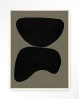 Urban Cotton Wandkleed 'Rock Balance' 80 x 110cm in Floating Frame - off white