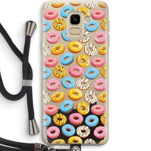 Pink donuts: Samsung Galaxy J6 (2018) Transparant Hoesje met koord