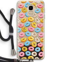 Pink donuts: Samsung Galaxy J6 (2018) Transparant Hoesje met koord