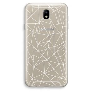 Geometrische lijnen wit: Samsung Galaxy J7 (2017) Transparant Hoesje