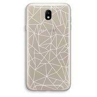 Geometrische lijnen wit: Samsung Galaxy J7 (2017) Transparant Hoesje