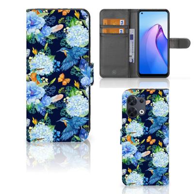 Telefoonhoesje | Met pasjeshouder | voor OPPO Reno8 IJsvogel