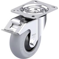 Blickle LE-POES 100KF-FI-SG Plaatstalen zwenkwiel Wieldiameter: 100 mm Draagvermogen (max.): 150 kg 1 stuk(s)