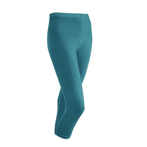 3/4-legging van bio-zijde, smaragd Maat: 52