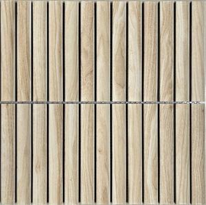 Mozaïek tegels Piano Kitkat Fingers Grenenhout Mat 29,6x29,9 - Rechthoek Wandtegels Geglazuurde porseleinen steengoed