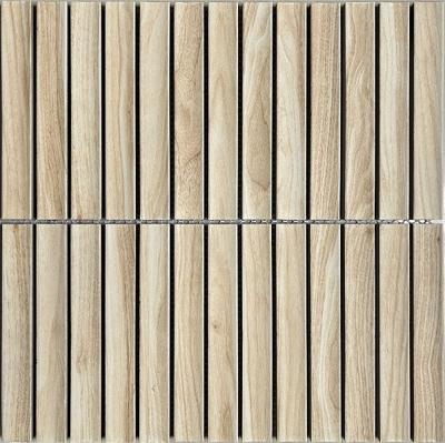 Mozaïek tegels Piano Kitkat Fingers Grenenhout Mat 29,6x29,9 - Rechthoek Wandtegels Geglazuurde porseleinen steengoed