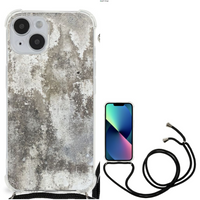 iPhone 14 Anti-Shock Hoesje Beton Print