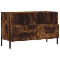 The Living Store Televisiekast Gerookt Eiken - 80 x 36 x 50 cm - Stevig Design