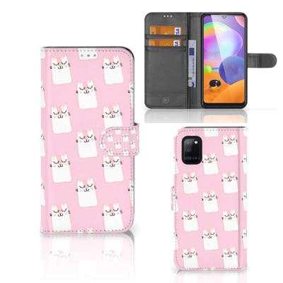 Samsung Galaxy A31 | Telefoonhoesje | Met pasjeshouder | Sleeping Cats