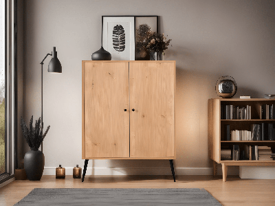 Commode LILIANNE 2 deuren bruine eik