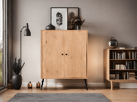 Commode LILIANNE 2 deuren bruine eik