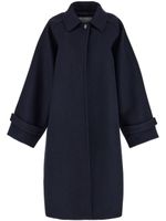 Ferragamo manteau en laine à simple boutonnage - Bleu