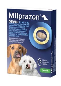 Krka Milprazon kauwtabletten ontwormingstabletten hond