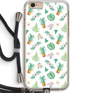 Ananas bladeren: iPhone 6 PLUS / 6S PLUS Transparant Hoesje met koord