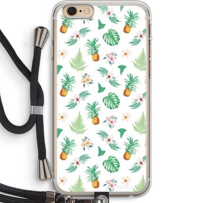 Ananas bladeren: iPhone 6 PLUS / 6S PLUS Transparant Hoesje met koord