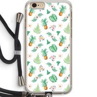 Ananas bladeren: iPhone 6 PLUS / 6S PLUS Transparant Hoesje met koord