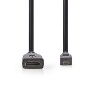 Nedis High Speed ??HDMI-Kabel met Ethernet | 0.2 m | 1 stuks - CVGP34790BK02 CVGP34790BK02 - thumbnail