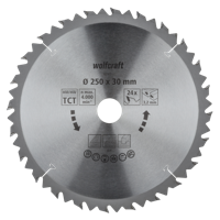 Wolfcraft HM Cirkelzaagblad | 24 td | Ø250 x 30 x 3,2mm | 1 stuk - 6740000