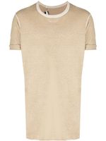 Boris Bidjan Saberi crew-neck cotton T-shirt - Marron - thumbnail